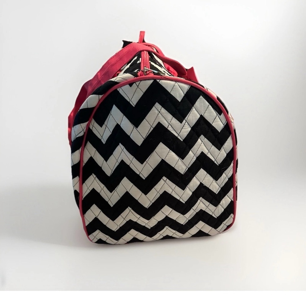Chevron Black and Pink Tote Bag - Picture 5 of 8